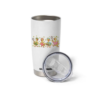 Funny Duck Playing Tennis Tumbler Cup Farm Animal Lover TS12 Print Your Wear