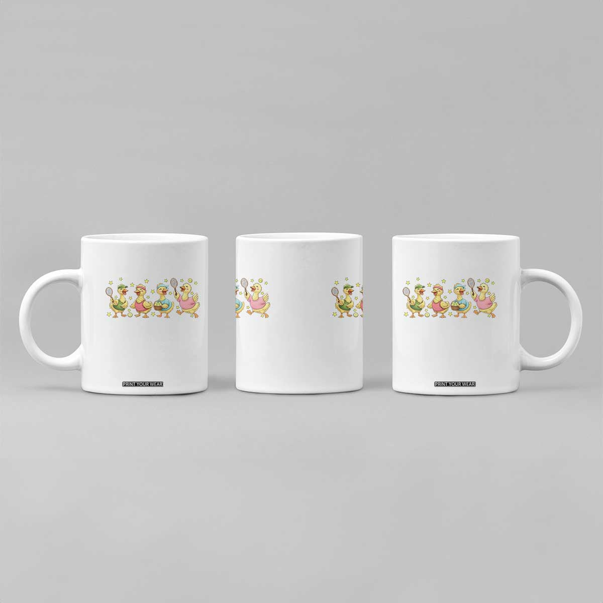 Funny Duck Playing Tennis Coffee Mug Farm Animal Lover TS12 Print Your Wear