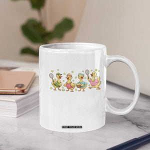 Funny Duck Playing Tennis Coffee Mug Farm Animal Lover TS12 Print Your Wear