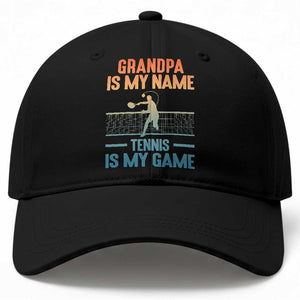 Funny Grandpa Tennis Quote Baseball Cap Tennis Is My Game TS12 Print Your Wear