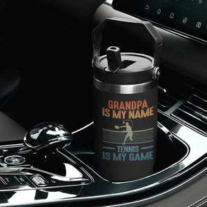 Funny Grandpa Tennis Quote Flip Straw Tumbler Tennis Is My Game TS12 Print Your Wear