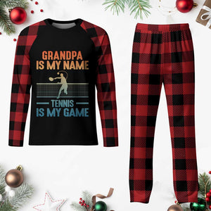 Funny Grandpa Tennis Quote Plaid Pajama Set Tennis Is My Game TS12 Buffalo Plaid Print Your Wear