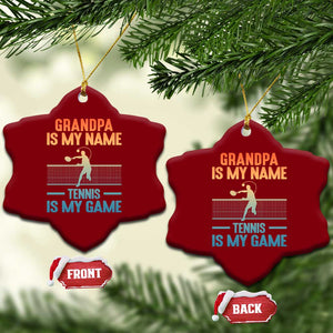 Funny Grandpa Tennis Quote Ceramic Ornament Tennis Is My Game TS12 Print Your Wear
