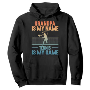 Funny Grandpa Tennis Quote Hoodie Tennis Is My Game TS12 Black Print Your Wear