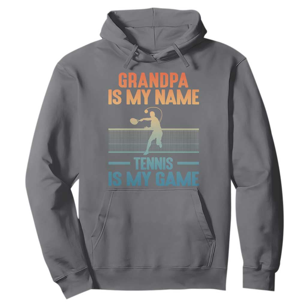 Funny Grandpa Tennis Quote Hoodie Tennis Is My Game TS12 Charcoal Print Your Wear