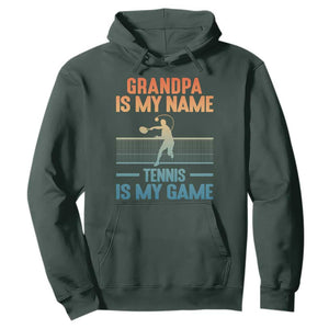 Funny Grandpa Tennis Quote Hoodie Tennis Is My Game TS12 Dark Forest Green Print Your Wear