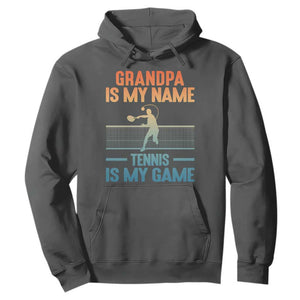 Funny Grandpa Tennis Quote Hoodie Tennis Is My Game TS12 Dark Heather Print Your Wear