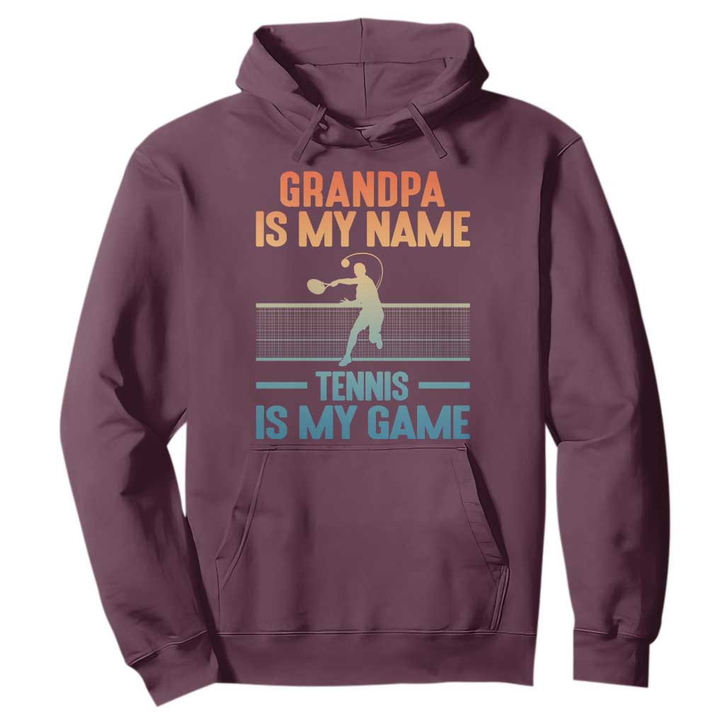 Funny Grandpa Tennis Quote Hoodie Tennis Is My Game TS12 Maroon Print Your Wear