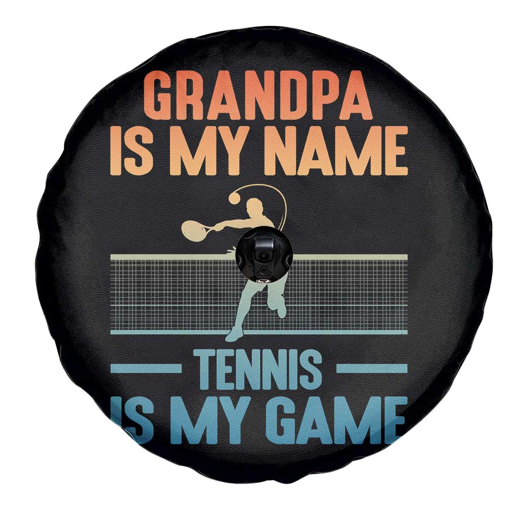 Funny Grandpa Tennis Quote Spare Tire Cover Tennis Is My Game TS12 Print Your Wear