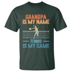 Funny Grandpa Tennis Quote T Shirt Tennis Is My Game TS12 Dark Forest Green Print Your Wear