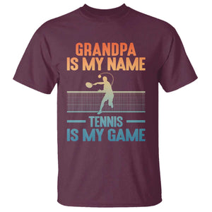 Funny Grandpa Tennis Quote T Shirt Tennis Is My Game TS12 Maroon Print Your Wear