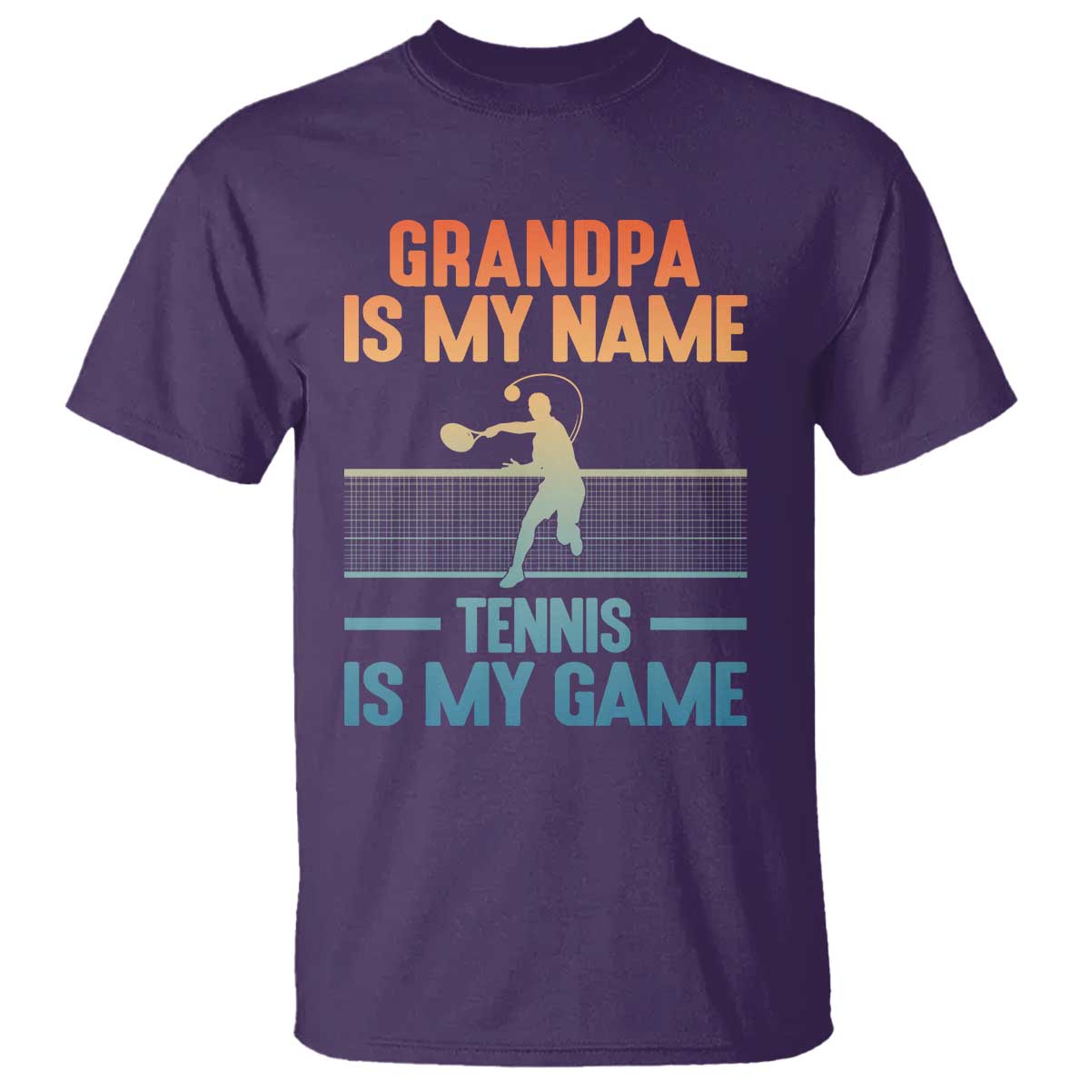 Funny Grandpa Tennis Quote T Shirt Tennis Is My Game TS12 Purple Print Your Wear
