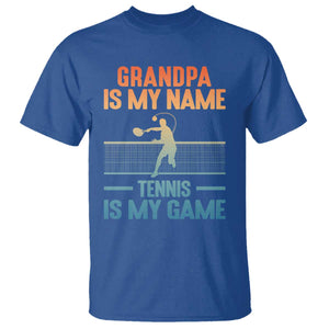 Funny Grandpa Tennis Quote T Shirt Tennis Is My Game TS12 Royal Blue Print Your Wear