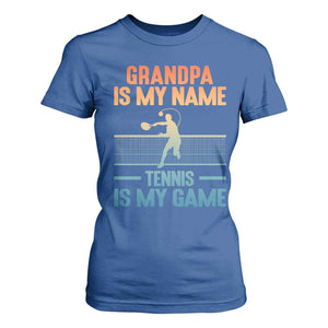 Funny Grandpa Tennis Quote T Shirt For Women Tennis Is My Game TS12 Royal Blue Print Your Wear