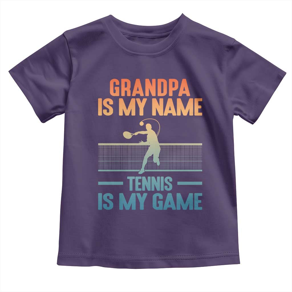 Funny Grandpa Tennis Quote Toddler T Shirt Tennis Is My Game TS12 Purple Print Your Wear