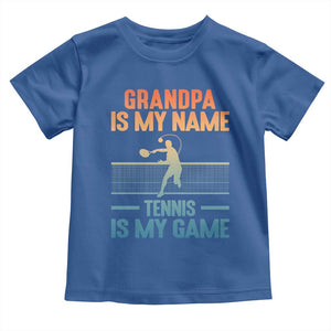 Funny Grandpa Tennis Quote Toddler T Shirt Tennis Is My Game TS12 Royal Blue Print Your Wear
