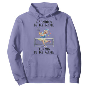 Funny Tennis Quote Hoodie Grandma Is My Name Tennis Is My Game TS12 Violet Print Your Wear
