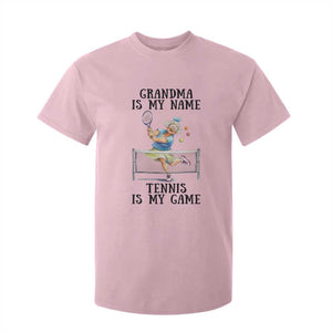 Funny Tennis Quote T Shirt For Kid Grandma Is My Name Tennis Is My Game TS12 Light Pink Print Your Wear
