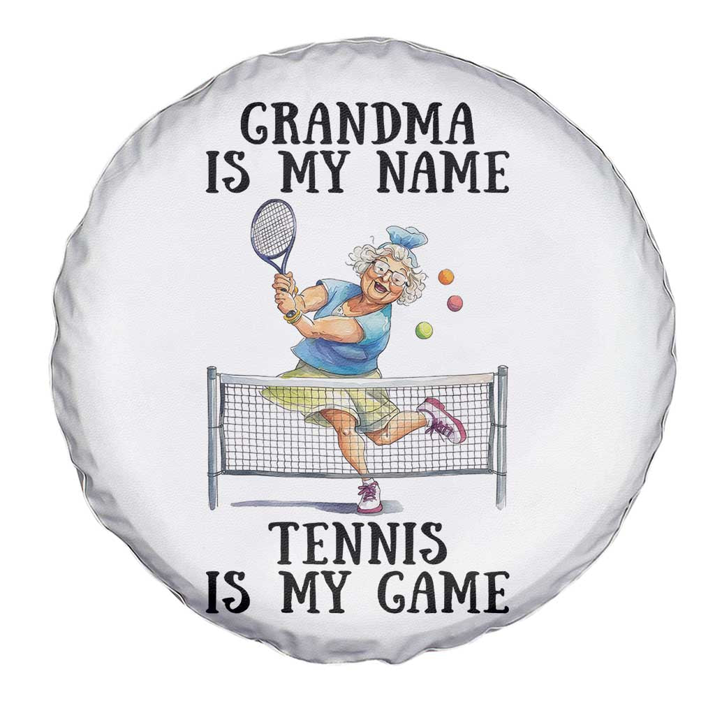Funny Tennis Quote Spare Tire Cover Grandma Is My Name Tennis Is My Game TS12 Print Your Wear