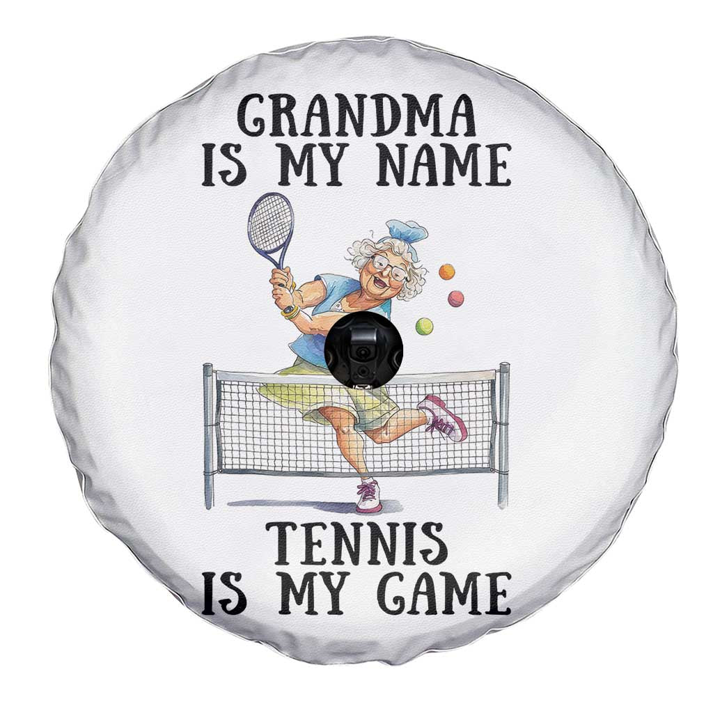 Funny Tennis Quote Spare Tire Cover Grandma Is My Name Tennis Is My Game TS12 Print Your Wear