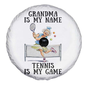 Funny Tennis Quote Spare Tire Cover Grandma Is My Name Tennis Is My Game TS12 Print Your Wear