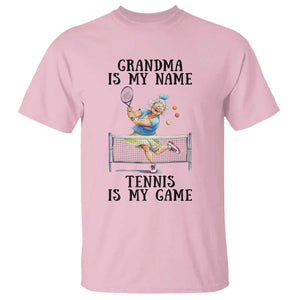 Funny Tennis Quote T Shirt Grandma Is My Name Tennis Is My Game TS12 Light Pink Print Your Wear