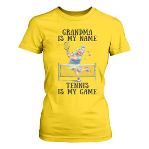 Funny Tennis Quote T Shirt For Women Grandma Is My Name Tennis Is My Game TS12 Daisy Print Your Wear