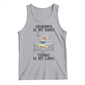 Funny Tennis Quote Tank Top Grandma Is My Name Tennis Is My Game TS12 Athletic Heather Print Your Wear