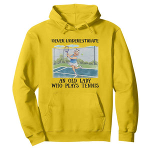 Funny Grandma Tennis Player Gift Hoodie Never Underestimate An Old Lady TS12 Daisy Print Your Wear