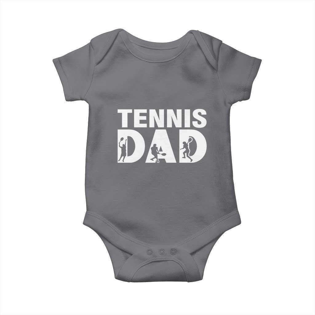 Funny Tennis Dad Life Baby Onesie Tennis Player Gift TS12 Charcoal Print Your Wear