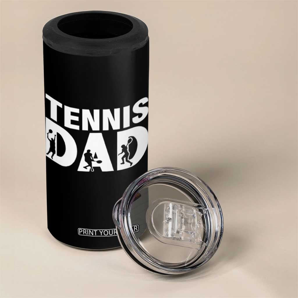 Funny Tennis Dad Life 4 in 1 Can Cooler Tumbler Tennis Player Gift TS12 Print Your Wear