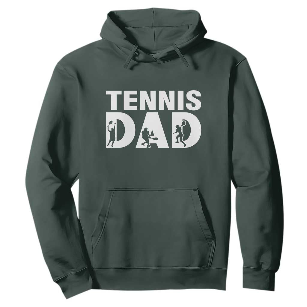 Funny Tennis Dad Life Hoodie Tennis Player Gift TS12 Dark Forest Green Print Your Wear
