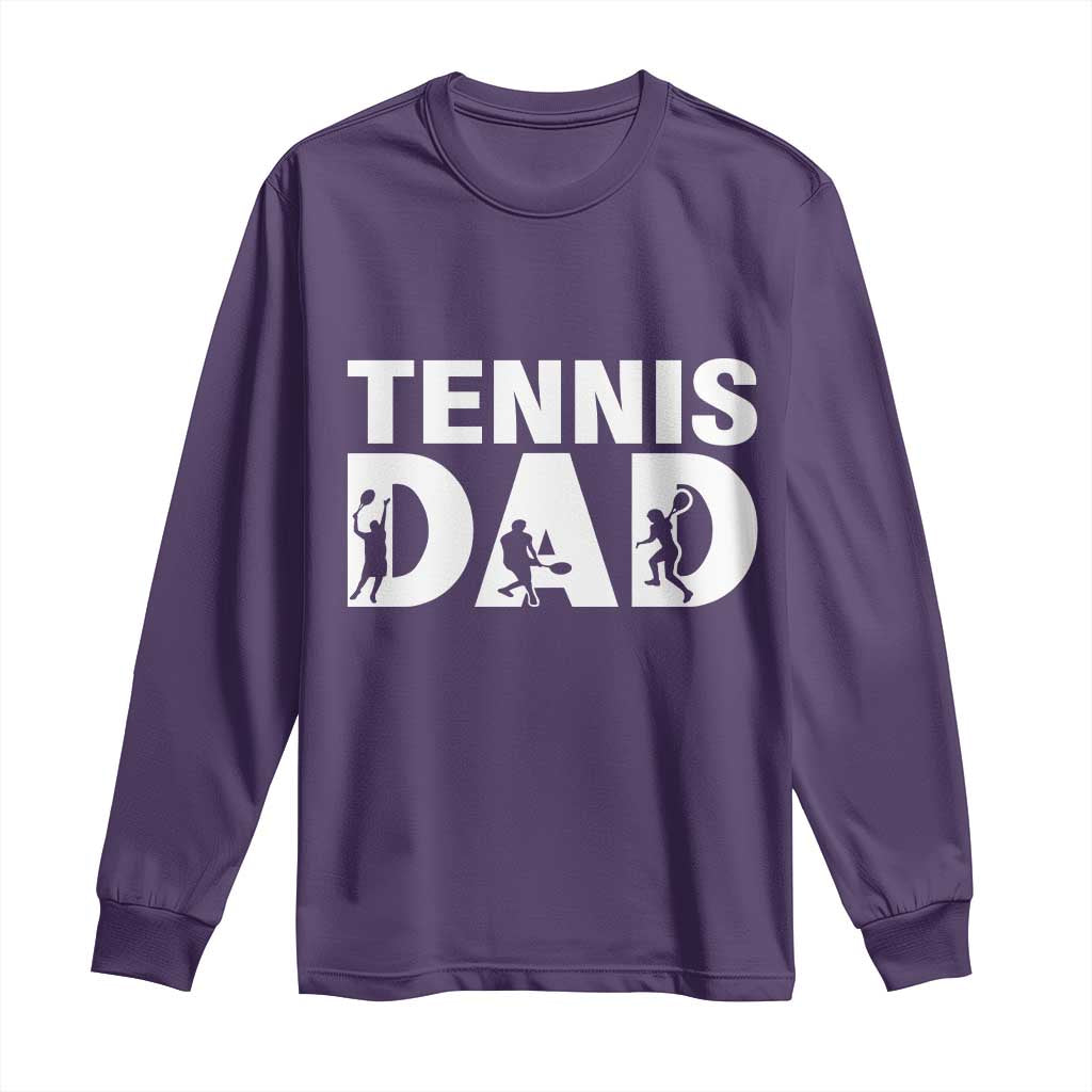 Funny Tennis Dad Life Long Sleeve Shirt Tennis Player Gift TS12 Purple Print Your Wear