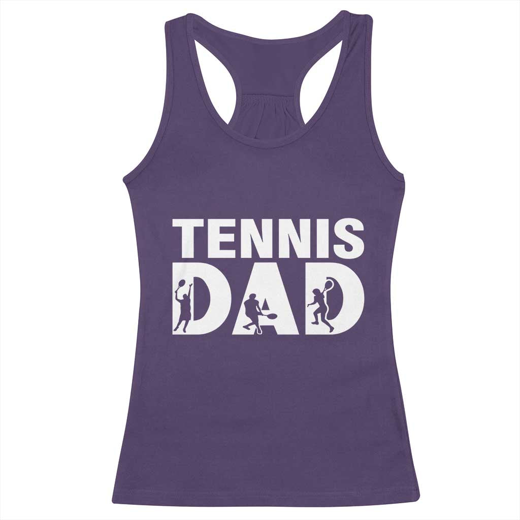 Funny Tennis Dad Life Racerback Tank Top Tennis Player Gift TS12 Purple Print Your Wear