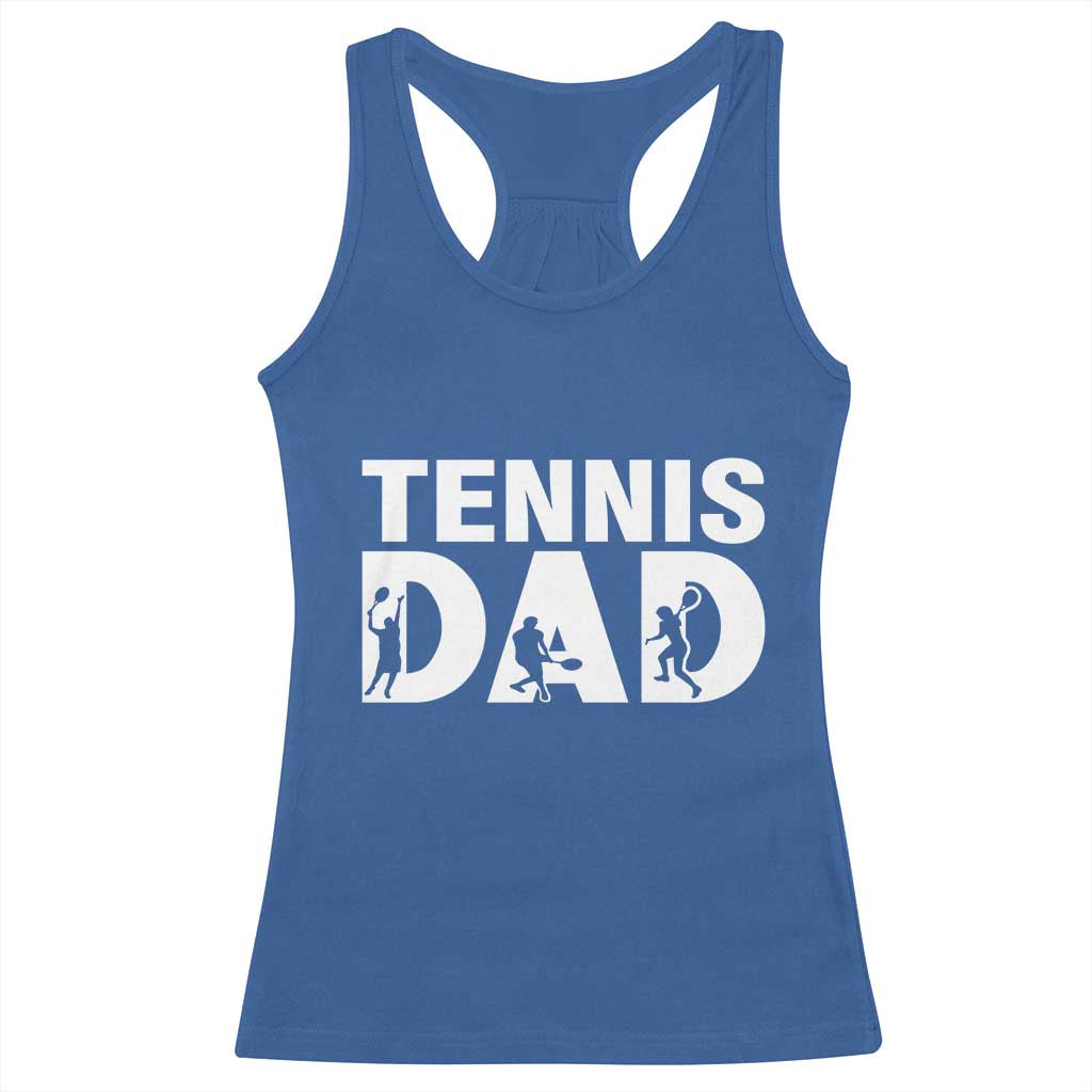 Funny Tennis Dad Life Racerback Tank Top Tennis Player Gift TS12 Royal Blue Print Your Wear