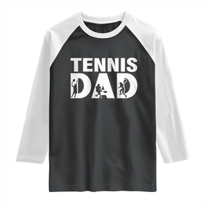 Funny Tennis Dad Life Raglan Shirt Tennis Player Gift TS12 Black White Print Your Wear