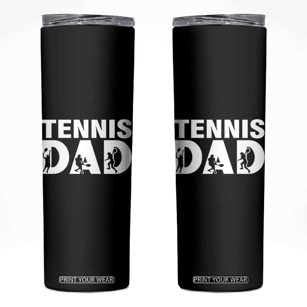 Funny Tennis Dad Life Skinny Tumbler Tennis Player Gift TS12 Black Print Your Wear
