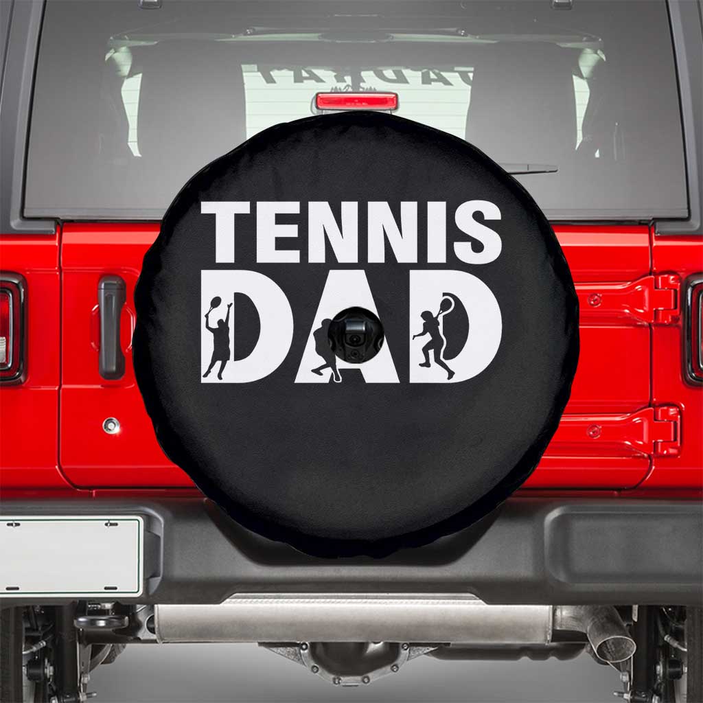 Funny Tennis Dad Life Spare Tire Cover Tennis Player Gift TS12 Black Print Your Wear
