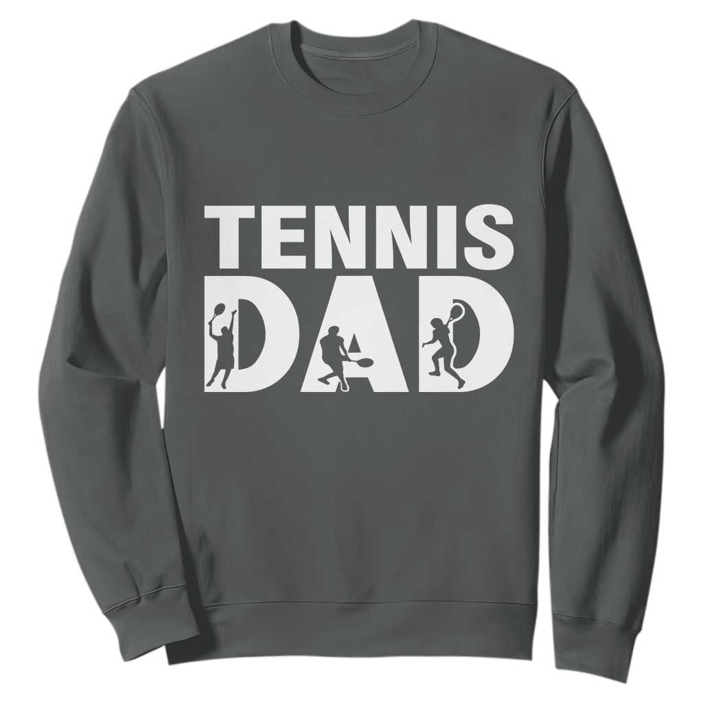 Funny Tennis Dad Life Sweatshirt Tennis Player Gift TS12 Dark Heather Print Your Wear
