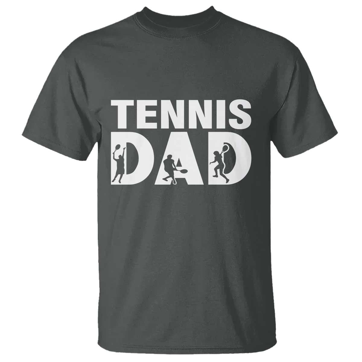 Funny Tennis Dad Life T Shirt Tennis Player Gift TS12 Dark Heather Print Your Wear