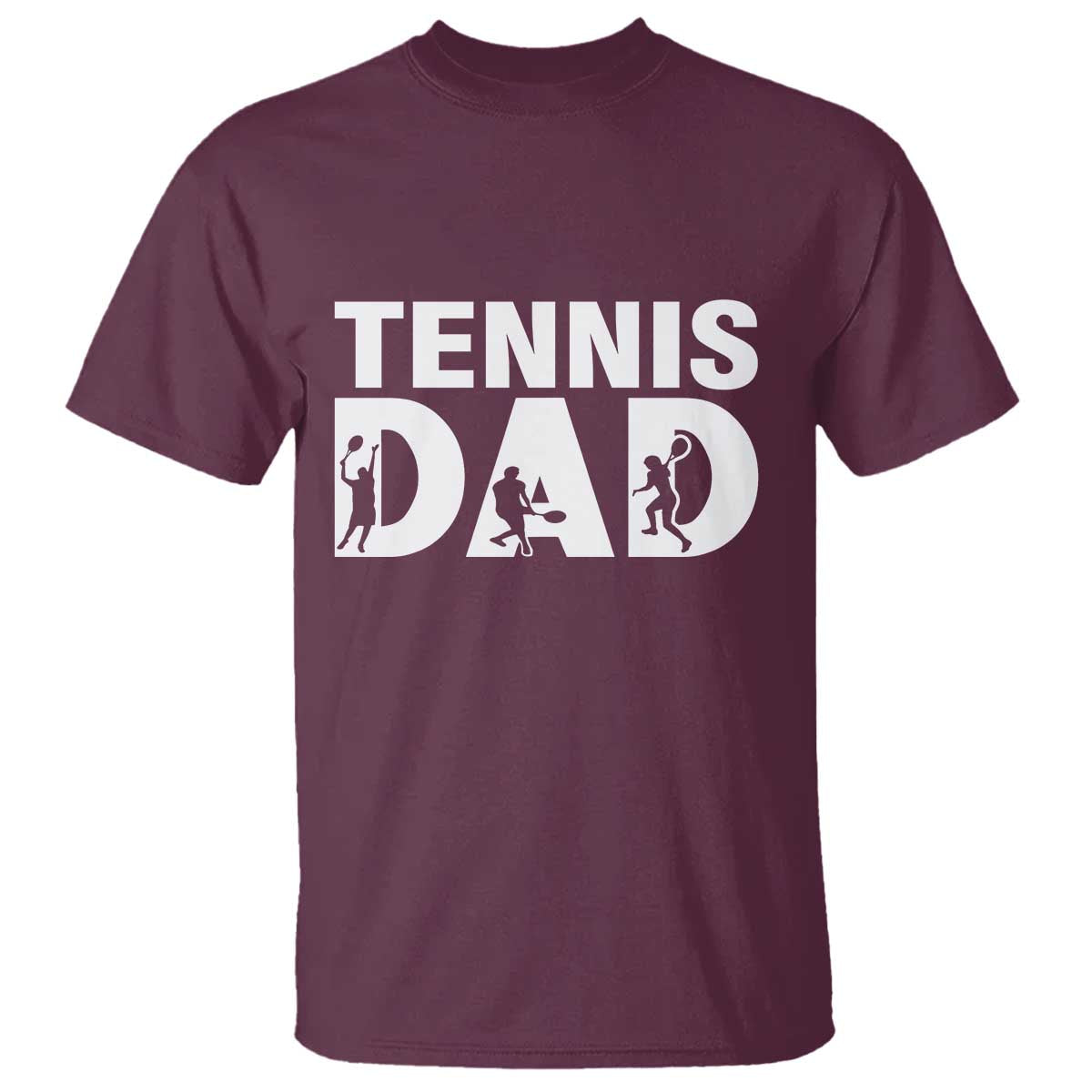 Funny Tennis Dad Life T Shirt Tennis Player Gift TS12 Maroon Print Your Wear