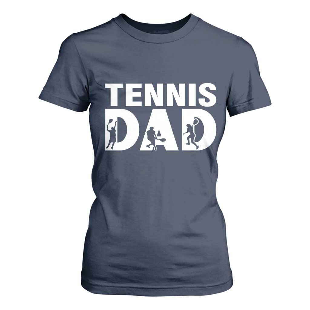 Funny Tennis Dad Life T Shirt For Women Tennis Player Gift TS12 Navy Print Your Wear