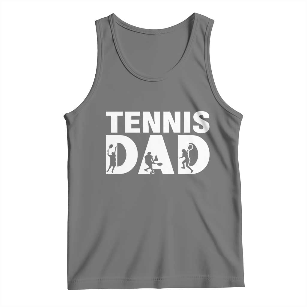 Funny Tennis Dad Life Tank Top Tennis Player Gift TS12 Black Heather Print Your Wear