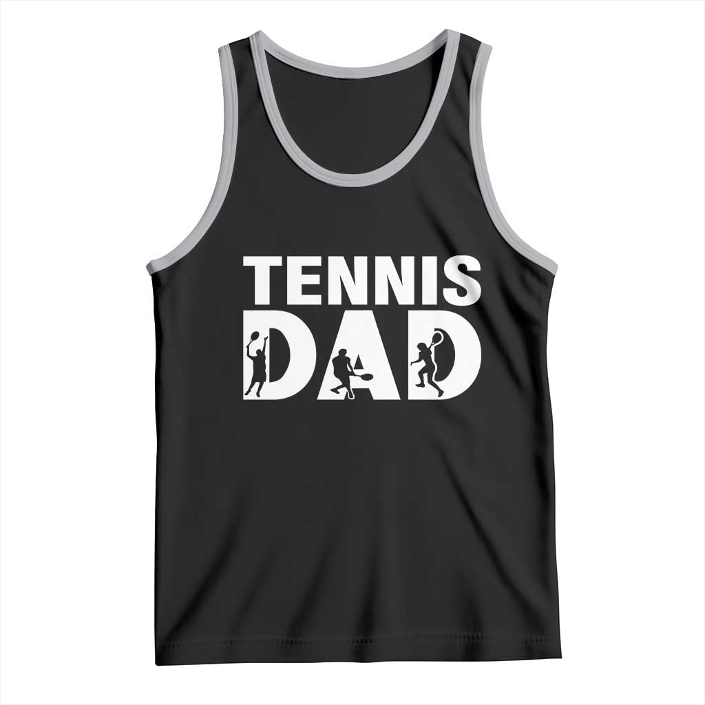 Funny Tennis Dad Life Tank Top Tennis Player Gift TS12 Black Athletic Heather Print Your Wear