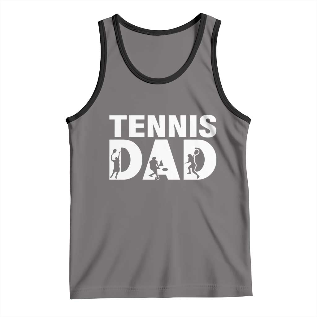 Funny Tennis Dad Life Tank Top Tennis Player Gift TS12 Deep Heather Black Print Your Wear