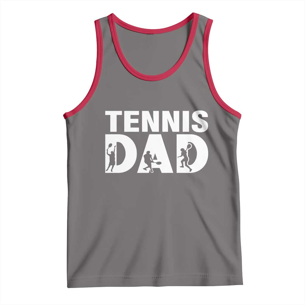 Funny Tennis Dad Life Tank Top Tennis Player Gift TS12 Deep Heather Red Print Your Wear