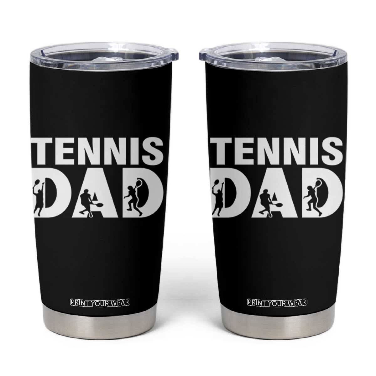 Funny Tennis Dad Life Tumbler Cup Tennis Player Gift TS12 Black Print Your Wear