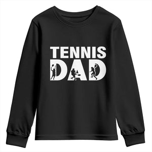 Funny Tennis Dad Life Youth Sweatshirt Tennis Player Gift TS12 Black Print Your Wear