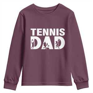 Funny Tennis Dad Life Youth Sweatshirt Tennis Player Gift TS12 Maroon Print Your Wear