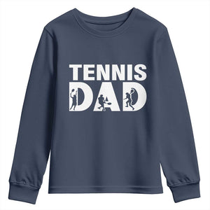 Funny Tennis Dad Life Youth Sweatshirt Tennis Player Gift TS12 Navy Print Your Wear